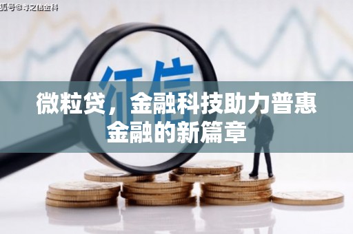 友谊微粒贷，金融科技助力普惠金融的新篇章