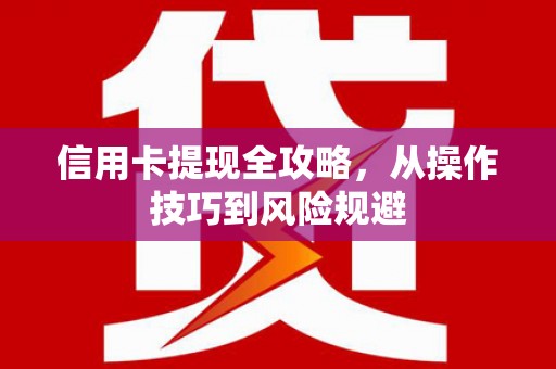 友谊信用卡提现全攻略，从操作技巧到风险规避