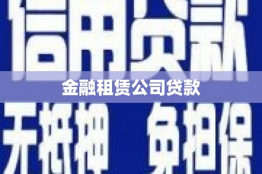 友谊金融租赁公司贷款