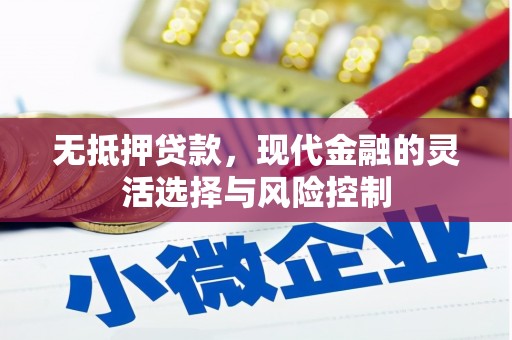 友谊无抵押贷款，现代金融的灵活选择与风险控制