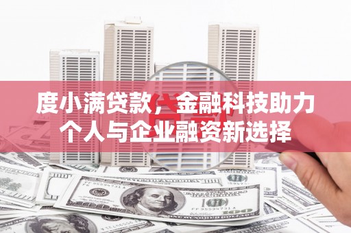 友谊度小满贷款，金融科技助力个人与企业融资新选择