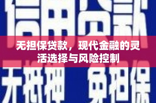 友谊无担保贷款，现代金融的灵活选择与风险控制