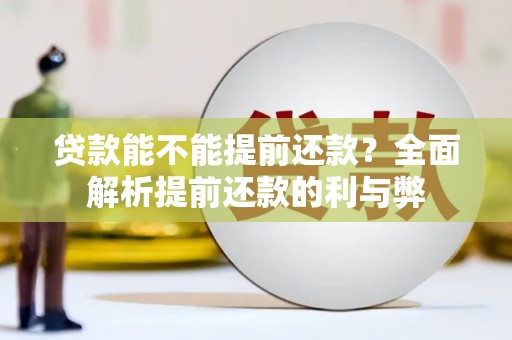 友谊贷款能不能提前还款？全面解析提前还款的利与弊