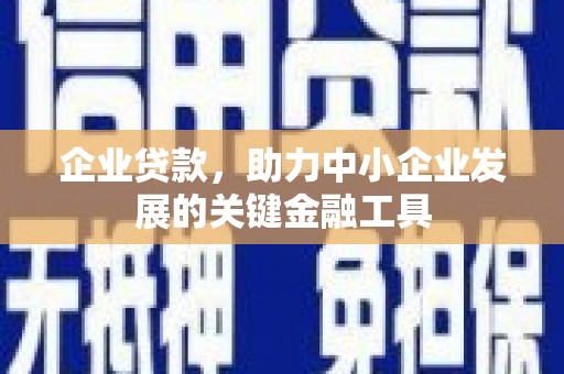 友谊企业贷款，助力中小企业发展的关键金融工具