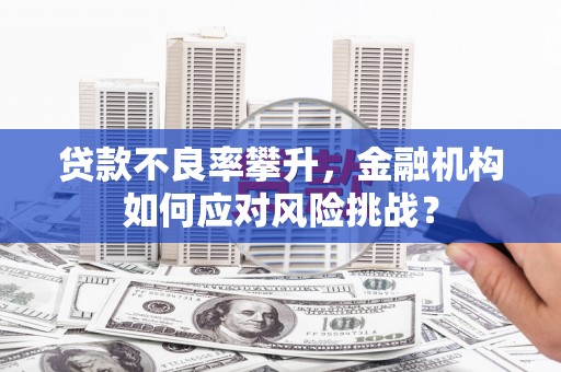 友谊贷款不良率攀升，金融机构如何应对风险挑战？