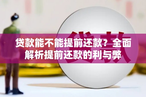 友谊贷款能不能提前还款？全面解析提前还款的利与弊