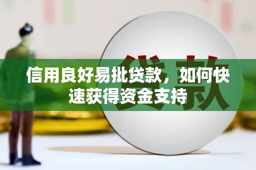 友谊信用良好易批贷款，如何快速获得资金支持