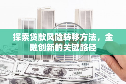 友谊探索贷款风险转移方法，金融创新的关键路径