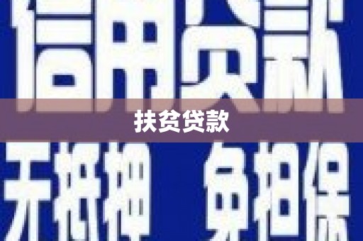 友谊扶贫贷款