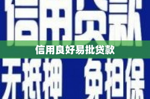 友谊信用良好易批贷款