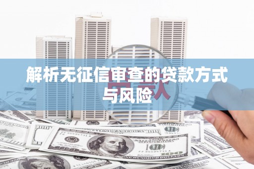 友谊解析无征信审查的贷款方式与风险